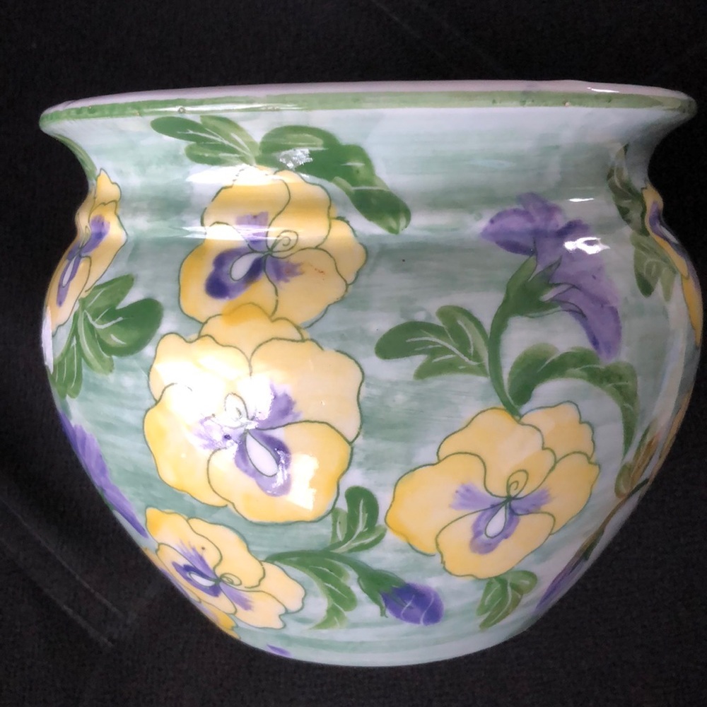 Rare VTG Andrea by Sadek Floral Bowl/Planter 5”